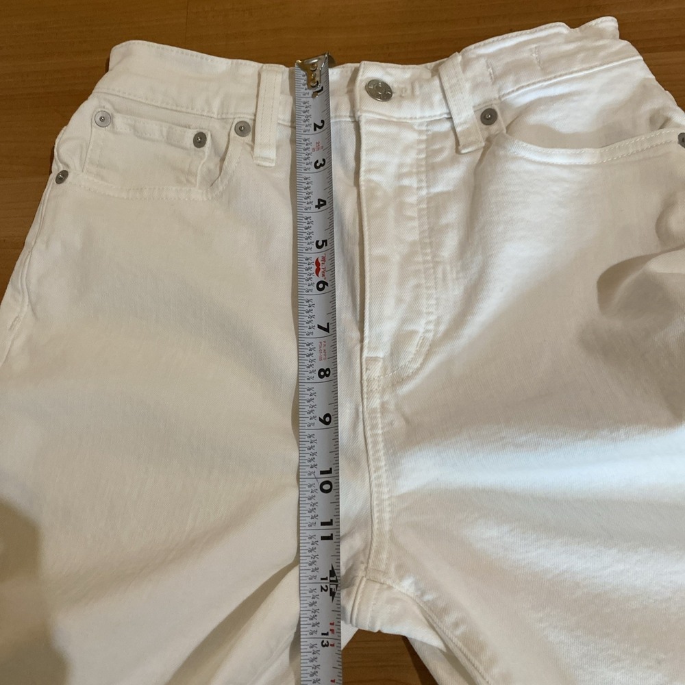 Madewell White The Mom Jeans  Size 26 Raw Hem Pants Womens - Picture 9 of 11